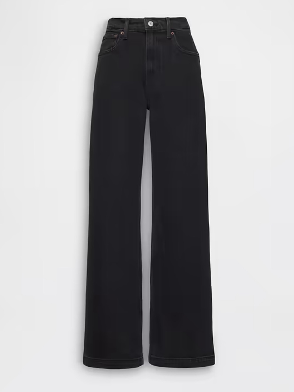 GAP Washed Black High-Rise Stride Wide-Leg Jeans - size 29/8